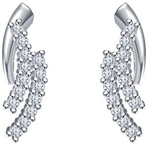 Kirati Cubic Zirconia Silver Stud Earring