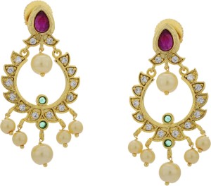 Hyderabad Jewels Beautiful Pearl Copper Chandbali Earring