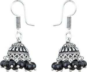 Waama Jewels Traditional Festive Pearl Brass Jhumki Earring