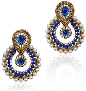 Jewels Capital Diva Style Zircon Alloy Chandbali Earring