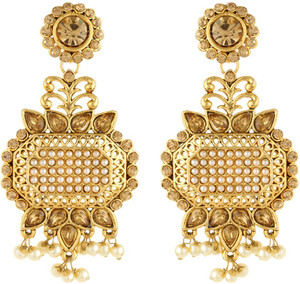 Bling N Beads ethnic partywear indian Silver, Alloy Drop Earring
