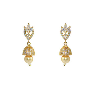 MP Fine Jewellery Designer Tops For Women Zircon Alloy Jhumki Earring