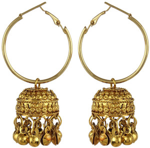 Crazytowear Antique Oxidised Alloy Hoop Earring