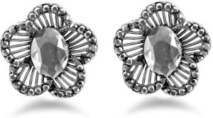 Jazz Jewellery Fancy Design Earrings For Women's In Flower Shape with Stone Alloy Drop Earring