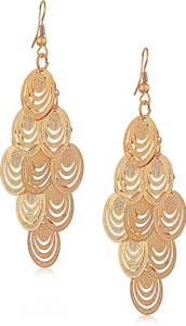VK Jewels Almond Drop Pearl Cubic Zirconia Alloy Dangle Earring