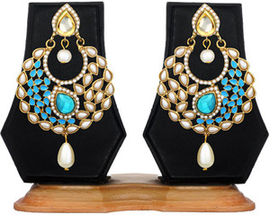 Zaveri Pearls Attractive Blue Zinc Drop Earring