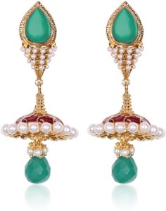 Rajwada Arts Zircon Brass Jhumki Earring