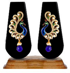 Zaveri Pearls Peacock Persona Zinc Dangle Earring