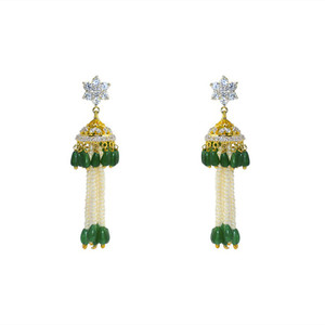 MP Fine Jewellery Elegant Pair Of Tops Zircon Alloy Drop Earring