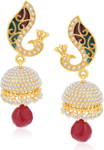 Sukkhi Dazzling Peacock Alloy Jhumki Earring