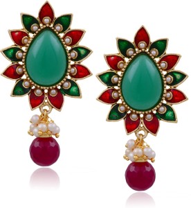 Hyderabad Jewels Beautiful Antique Hangings Pearl Copper Drop Earring