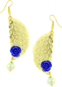 The Jewel Box Italian Flower Brass Dangle Earring