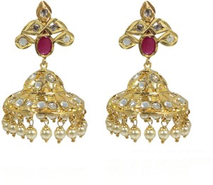 MP Fine Jewellery Sparkling Pair Of Tops With Excellent Finishing Zircon Alloy Jhumki Earring