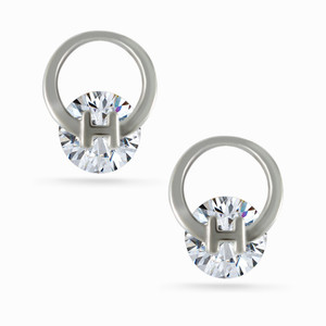 Sarah Sparkling Rhinestone Metal Stud Earring