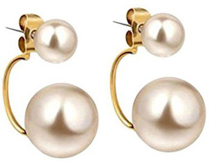 Shining Diva Double Pearl Alloy Stud Earring