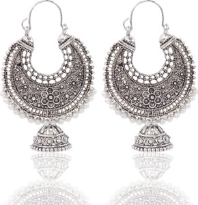 Castle Street Artistic Jhumkis Alloy Hoop Earring