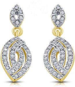 Shriya Gold plated latkan Austrian Diamond earring Set for women by Shriya Alloy Plug Earring