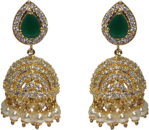 MP Fine Jewellery Artistic Pair of Tops Zircon Alloy Jhumki Earring
