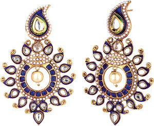 Styylo Fashion bollywood diva Style Zircon Alloy Chandbali Earring