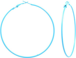 Tsquare Bleed Blue Bali Jumbo Big Size Alloy Hoop Earring