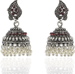 GoldNera Antique Silver Jhumki Alloy Jhumki Earring