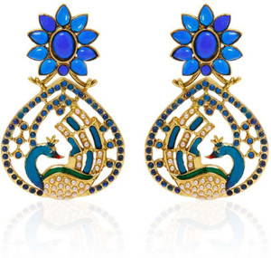 Jewels Guru Diva style Pearl Alloy Chandbali Earring