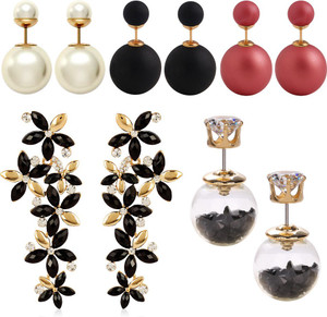 Jewels Galaxy Fancy Pearl Alloy Earring Set