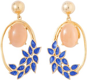 Voylla Artificial Classic Embellished Crystal Alloy Dangle Earring