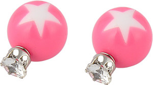 Crunchy Fashion Star Globule Pink Alloy Plug Earring