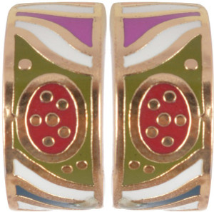 Waama Jewels Golden Brass Earrings colorfull wear every day Womens Metal Earring Set