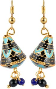 Waama Jewels Golden Brass Jhumki Earrings chooice wear impress him Girl Metal Dangle Earring