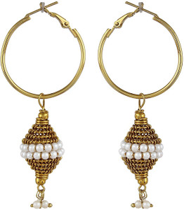 Crazytowear Antique Bali Style Alloy Hoop Earring