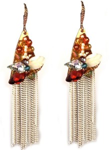 Jazz Jewellery CZ Jewellery Designer Pearl & Stone Long Chain Hangings Beautyful Dangle Alloy Dangle Earring