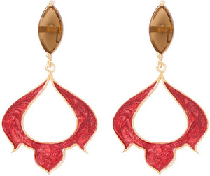 Voylla Artificial Classic Enamel Crystal Alloy Dangle Earring