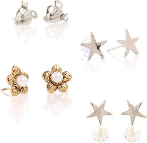 GoldNera Floral Alloy Earring Set