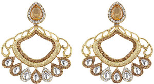 Jewels Capital Diva Style Zircon Alloy Chandbali Earring