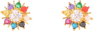 Sparkle Street Navratan Stud Alloy Stud Earring