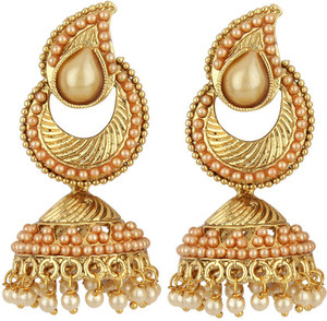 Jewels Guru Diva style Pearl Alloy Jhumki Earring