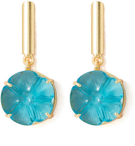 Voylla Precious Classic Textured Crystal Alloy Dangle Earring