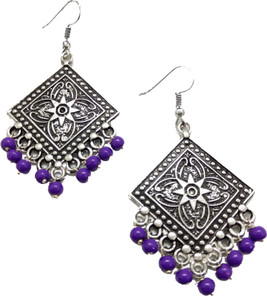Gennext SQUARE-blue Alloy Dangle Earring