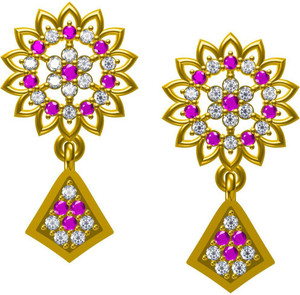 Twisha new CZ Alloy Cubic Zirconia Shell Drop Earring