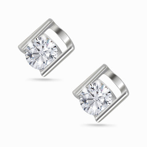 Sarah Delicate Square Rhinestone Metal Stud Earring