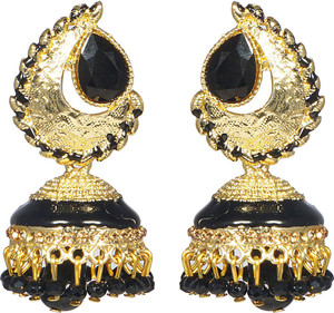 Crazytowear Golden Shade Alloy Jhumki Earring