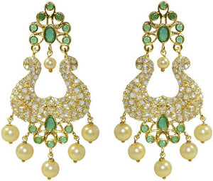 MP Fine Jewellery Artistic Pair Of Tops Zircon Alloy Chandbali Earring