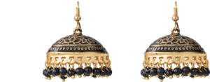 Shining Jewel Handcrafted Jaipuri Jhumkas Pearl Brass Jhumki Earring