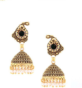 GoldNera Antique Alloy Jhumki Earring