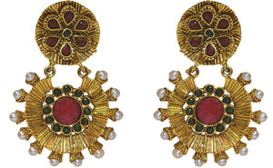 MP Fine Jewellery Elegant Pair of Tops Cubic Zirconia Alloy Drop Earring