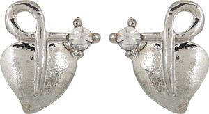 GoldNera Textured Heart Alloy Stud Earring