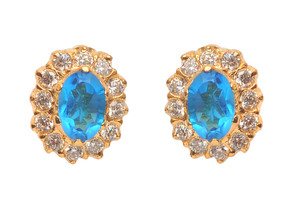Vinayak Cluster Tops Onyx Alloy Stud Earring