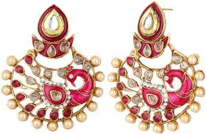 Jewels Guru Diva Style Pearl Alloy Chandbali Earring